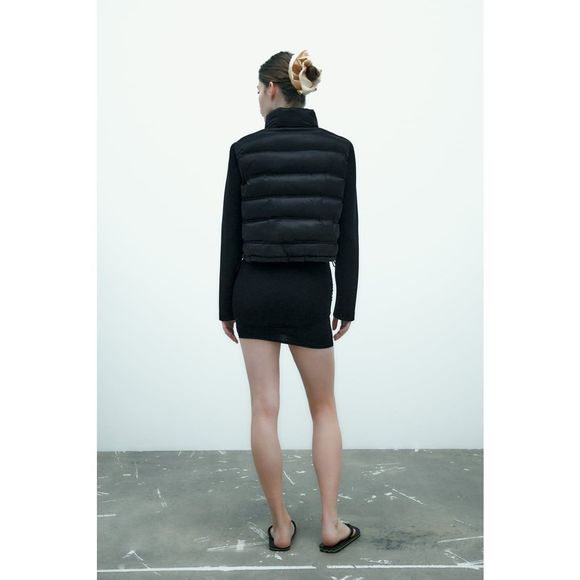 Zara Combination Puffer Jacket - Small / Black - Picture 16 of 16